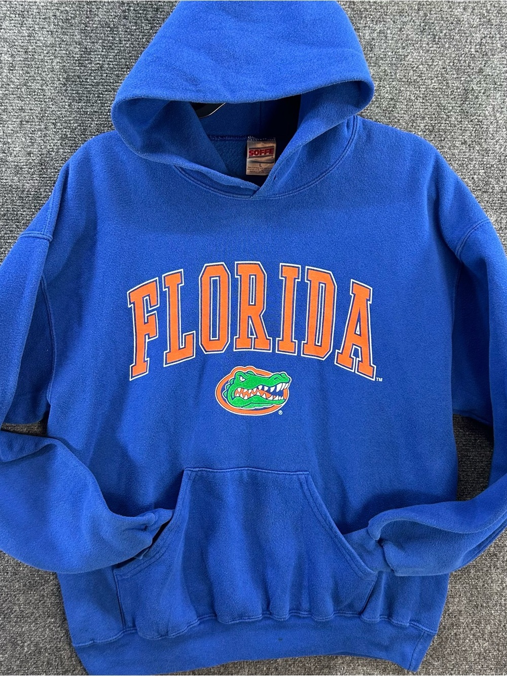Vintage Florida Gators Sweatshirt Hoodie Mens L Blue NCAA Football Team Soffe